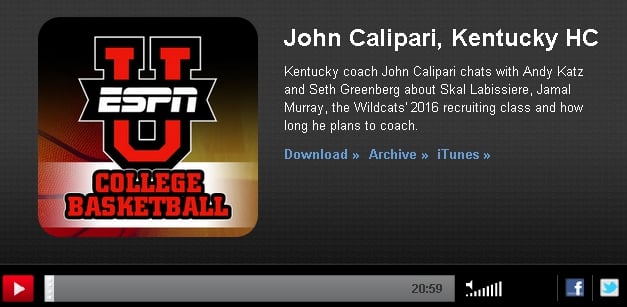 espn podcast calipari