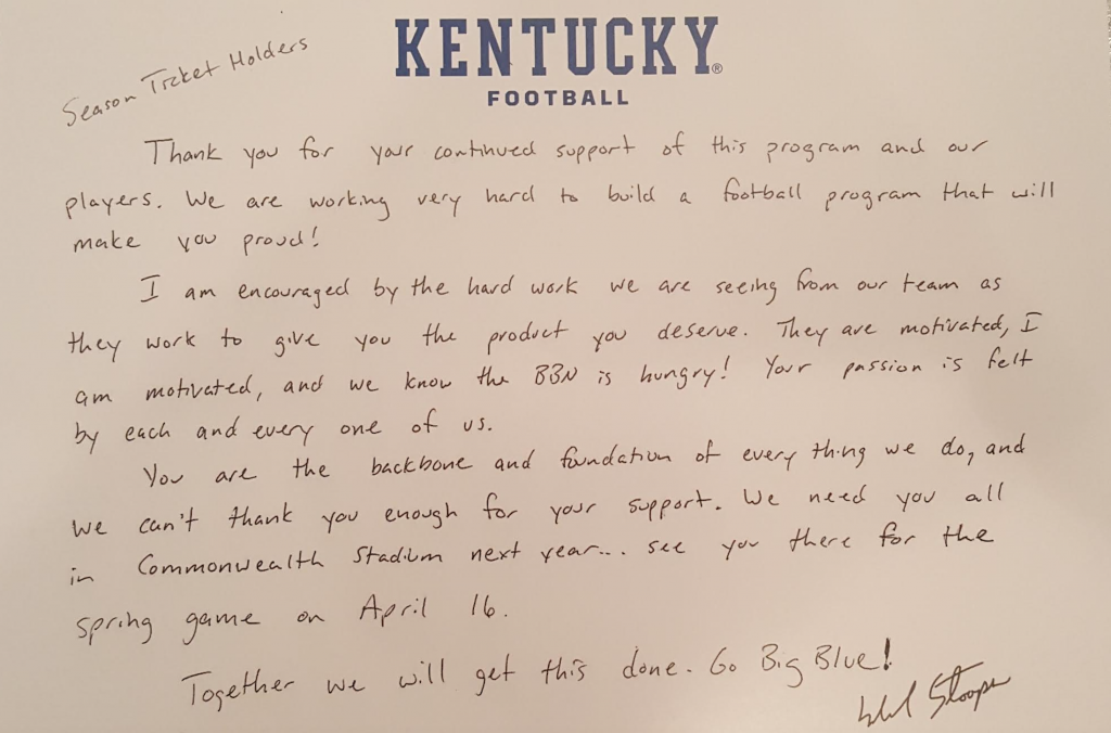 Stoops letter