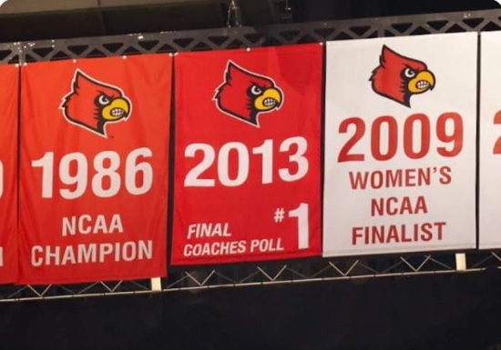 Louisville Cardinals Banner with Hanging Pole